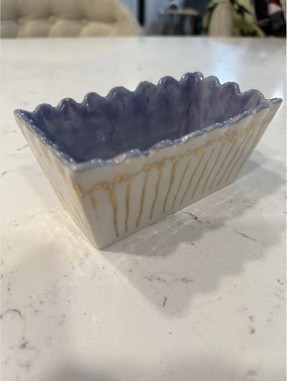 Anthropologie Holiday L'Hiver Mini Loaf Pan Christmas Wishes Lot Of 2